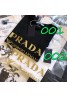 PRADA プラダ Ｔシャツ半袖 子供向け コットン製 丸首ソフト キラキラゴールデンlogo付き カジュアル ファッションお洒落 カップル向け 男女兼用