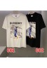 バーバリー ｔシャツ 薄い 秋 丸首コットン製 トップス プリント レディース おしゃれ ゆったり ファッション メンズ スウェット ジェンダーレス かわいい 黒 白