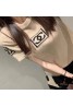 シャネル ｔシャツ 上下セット 半ズボン 丸首コットン トップス ニット