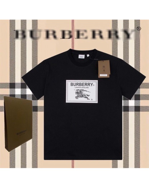 バーバリー Burberry ブランド tシャツ 黒白 男女兼用 M - 3xl