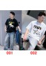 フェンディ FENDI ブランド 半袖ｔシャツ 丸首 トップス 上着 黒白色 S - 5XL