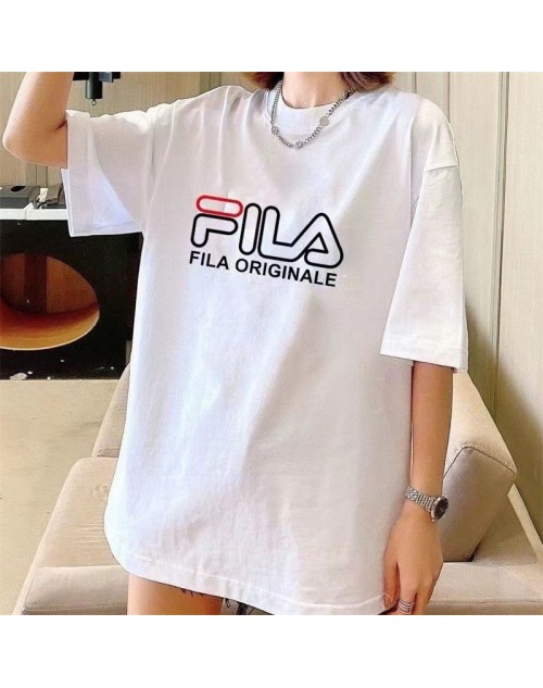 フィラ Tシャツ 半袖 トップス シンプル モノグラム 丸首　オシャレ ins ティシャツ